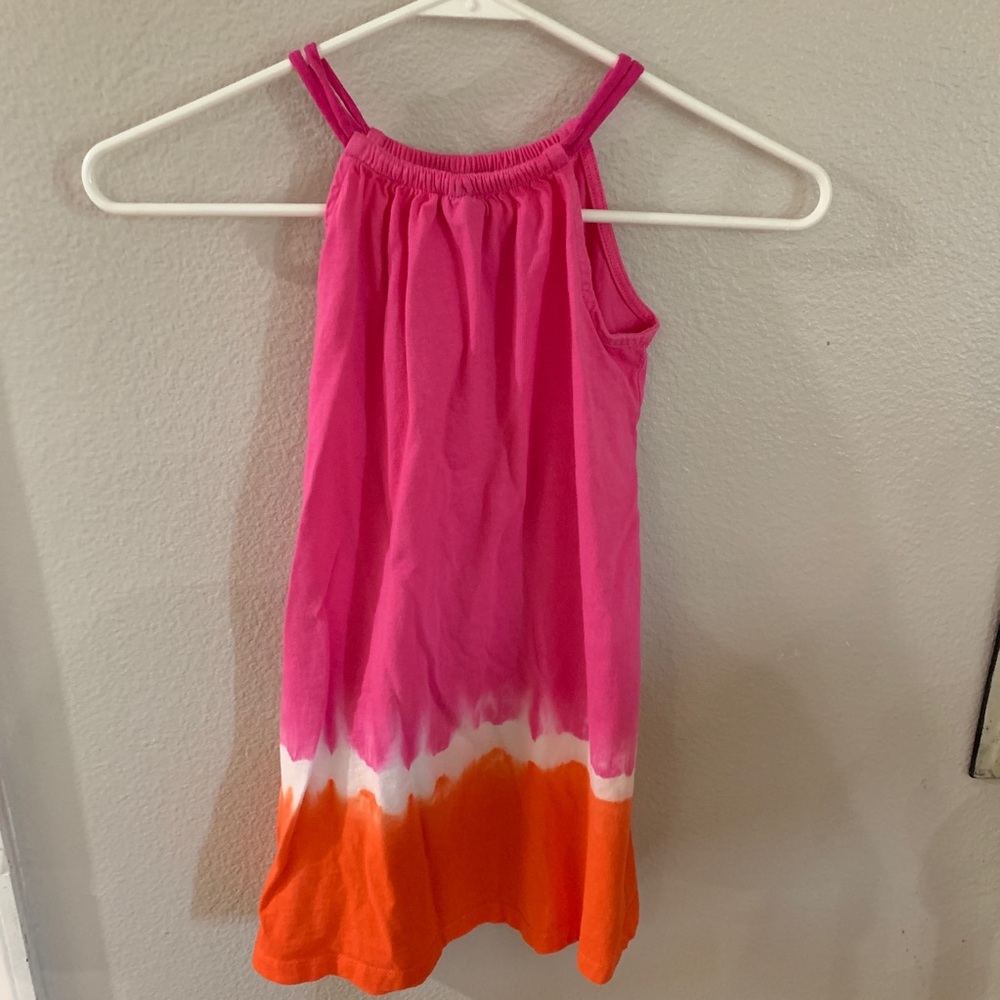Orange and Pink Cotton tank Dress